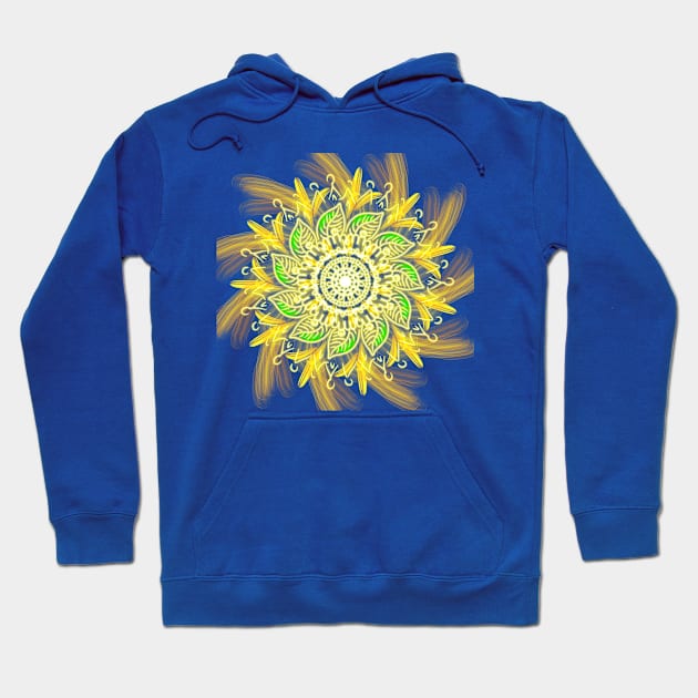 Yellow gold mandala Hoodie by maryglu